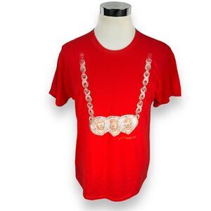 Migos Culture III 3 T-Shirt Mens Large‎ Red Short Sleeve Crew Neck Chain Graphic